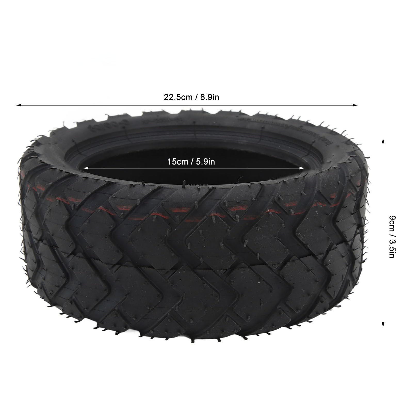BuyWeek Ruota Monopattino Pneumatico Solido per Scooter, 80/60‑6 in Gomma per Sostituzione del Pneumatici