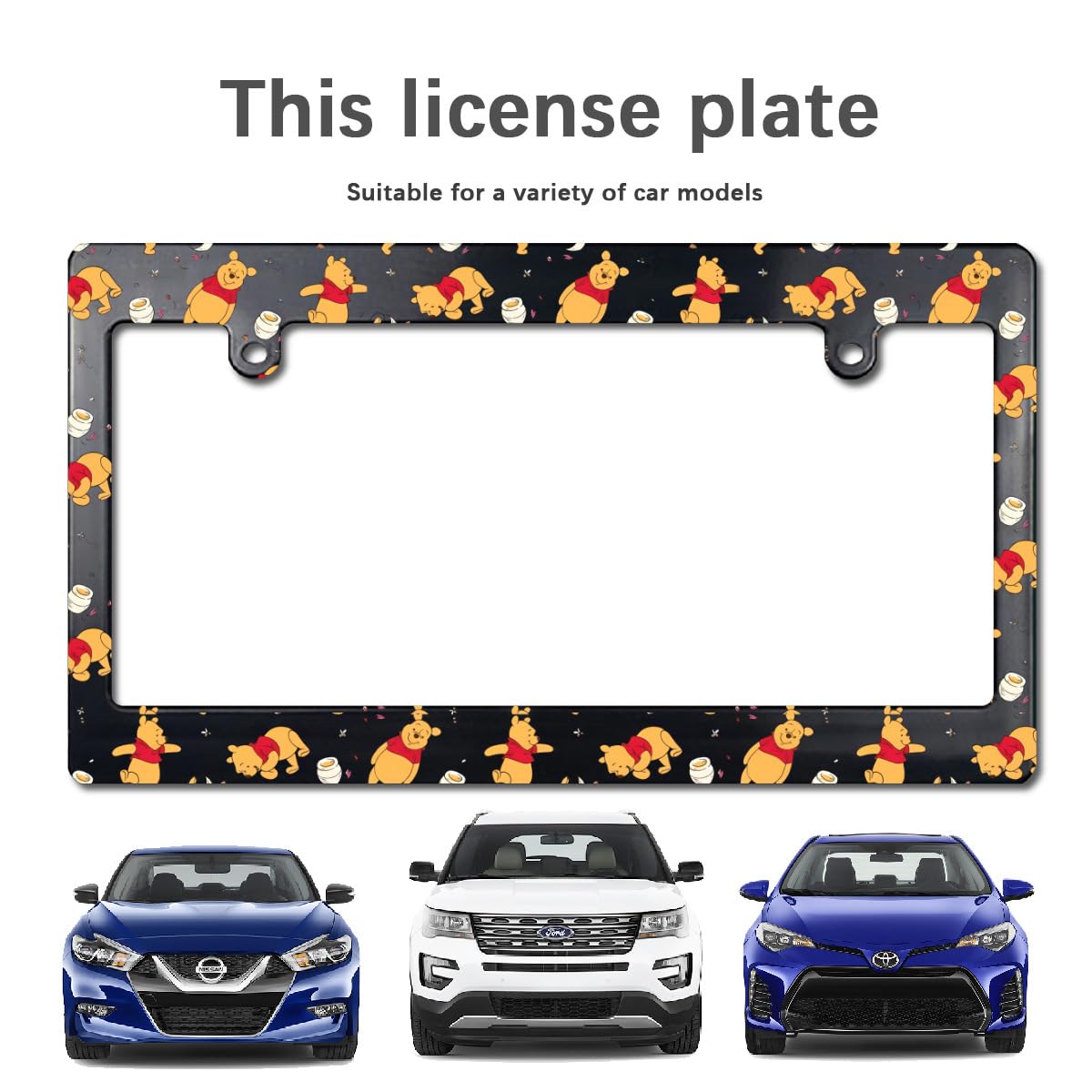 Amazon.co.jp: くまのプーさん ナンバーフレーム 車用 ナンバー