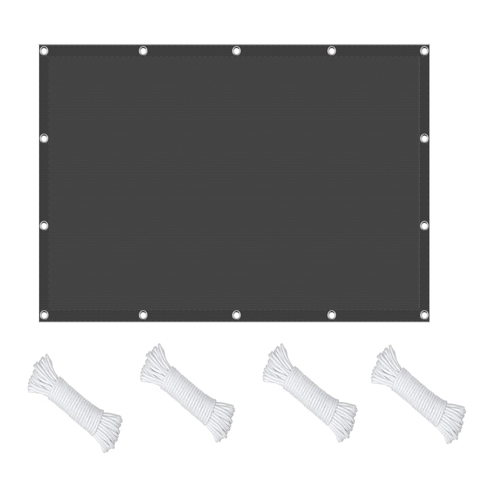 GLDYTVF Weather-Resistant Sun Protection Awning 220x270 cm Dark Grey Shade Sail No Drilling Required for Gardens Balconies and Patios – Perfect Outdoor Sunshade Solution