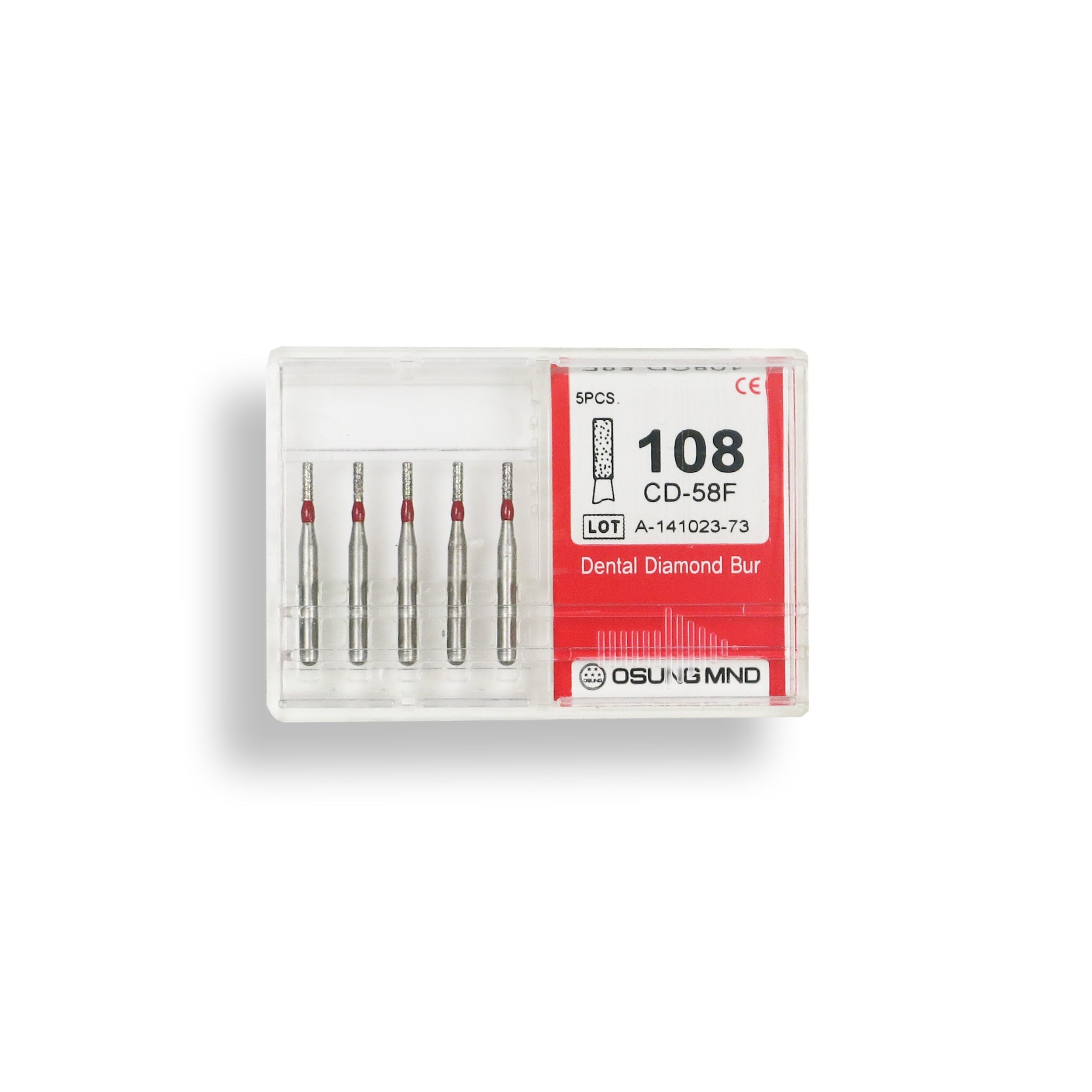 Cylindrical 0.8 mm Dia. Fine Grit Diamond Dental Bur 25 Pcs. 107.8F1