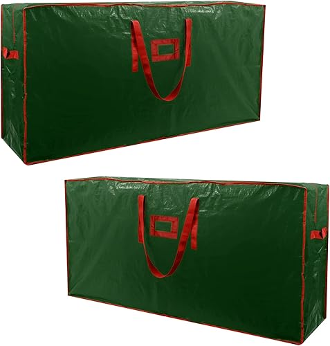Miniatura 1 de Bolsa de almacenamiento para árbol de Navidad, paquete de 2 bolsas de almacenamiento para árbol de Navidad que se adapta a árboles desmontados de