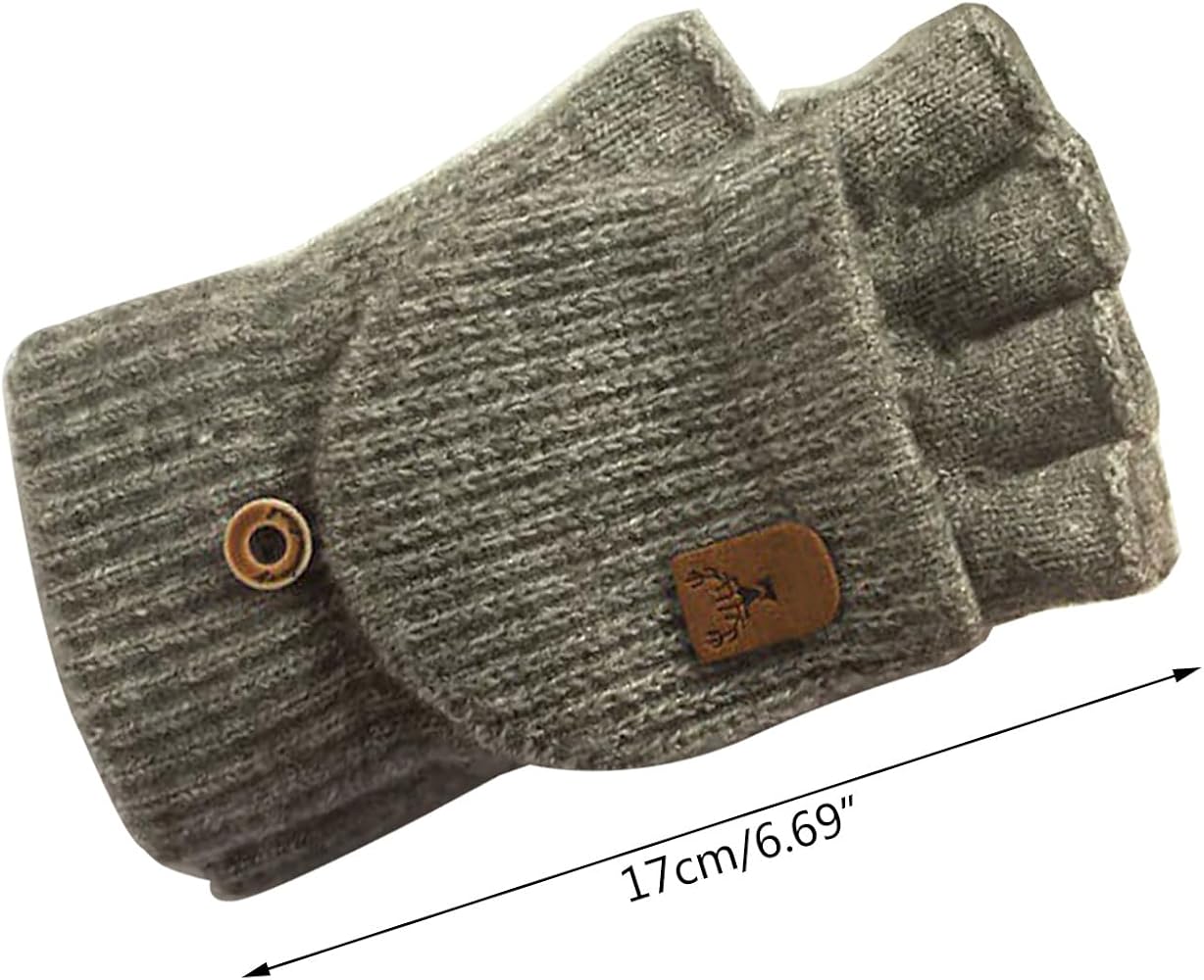 【WTAPS】finger less knit glove Dsgzkk Flip Cover Knitted Gloves for Adult Touch Screens Winter