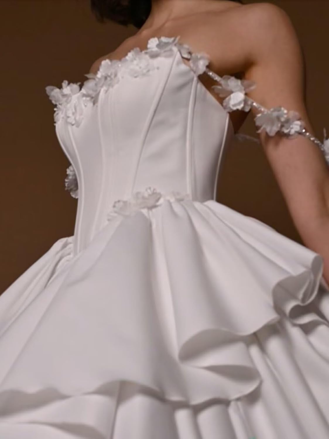 Simple Short Wedding Dresses for Bride Satin Mini Bridal Dress Beach Boho Princess Wedding Gown - Image 5