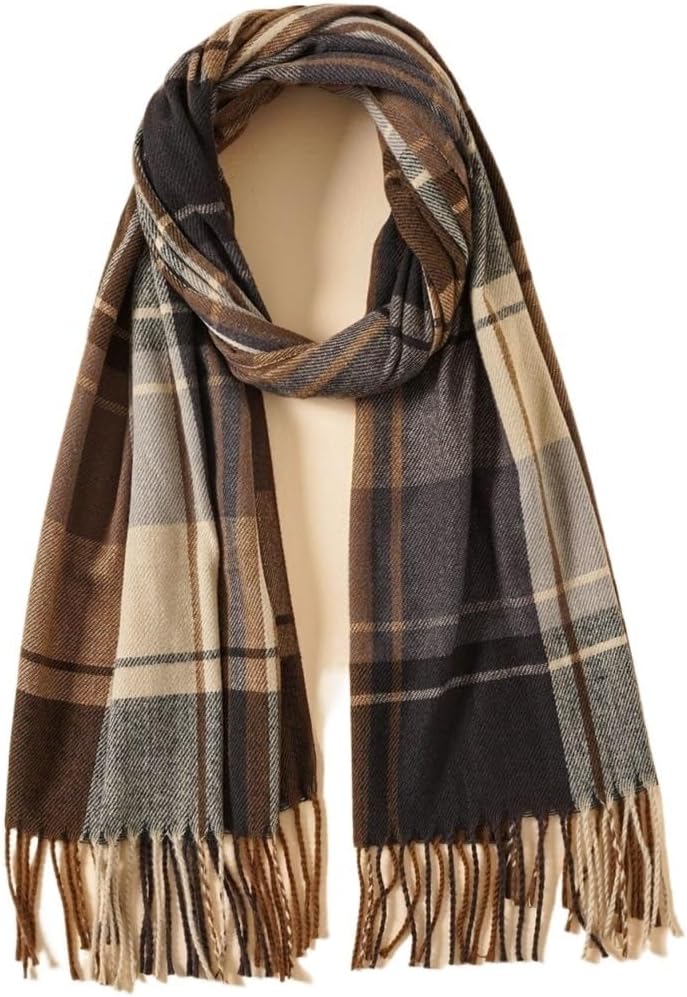 Scarf Shawl Cold Weather Scarves Mens Wool Blanket Scarf Wrap Long Knitted Neckwear Soft Warm Women's Wraps(D)