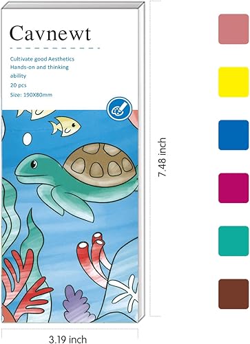 Miniatura 2 de Cavnewt Libro de pintura de acuarela de bolsillo, 21 páginas, juego de libros para colorear acuarela para niños de 3 a 8 años, fiesta de cumpleaños