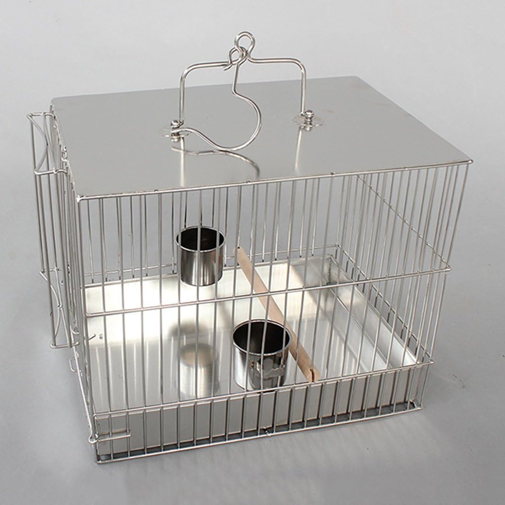 Csd Stainless Steel Parrot Take A Bath Birdcage Parrot Go Out Carrying Case