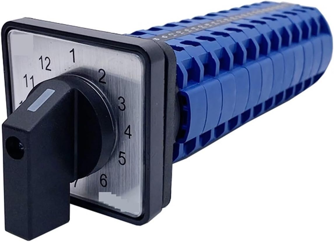 LW26-20/12 Cam Switch 1-12 Positions Rotary Switches 12-Gear 12-Wire Twelve Poles Dual Power Electronic Starter Signal Control