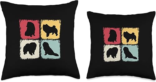 Miniatura 3 de Retro Chow Chow Gift For Dog Owner Chow - Almohada retro para amantes de los perros, 16 x 16 pulgadas, multicolor