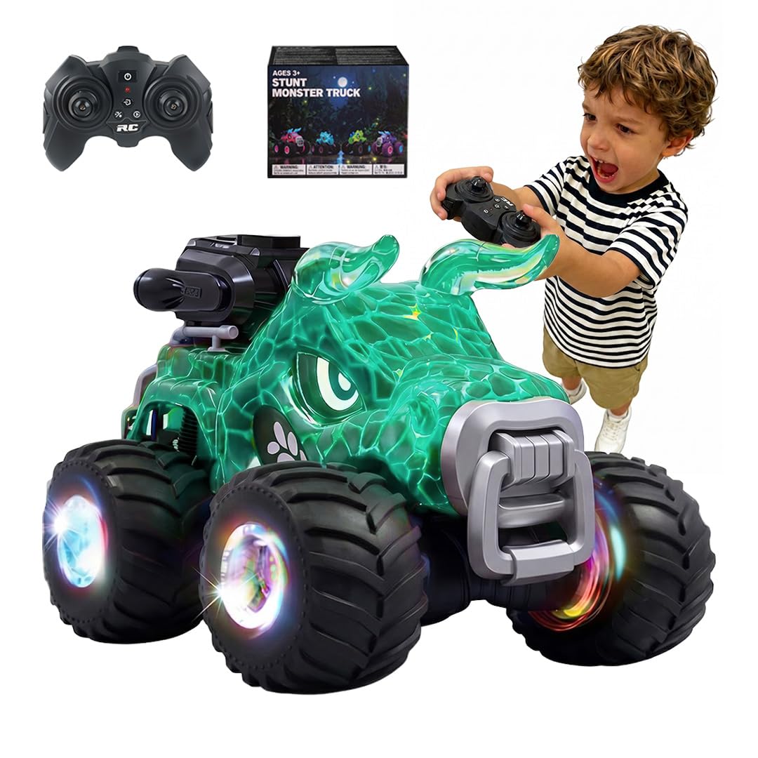 BEZGAR Monster Truck Toys, 1:18 Remote Control Monster Truck, Cyan