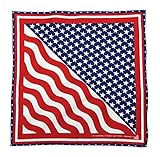 Bandana de algodón 100%. Toalla Estados Unidos de América Bandera Estados Unidos Pañuelo Bandana Pañuelo Toalla de Nicki Aprox. 51 x 51 cm Impresa por una Cara.