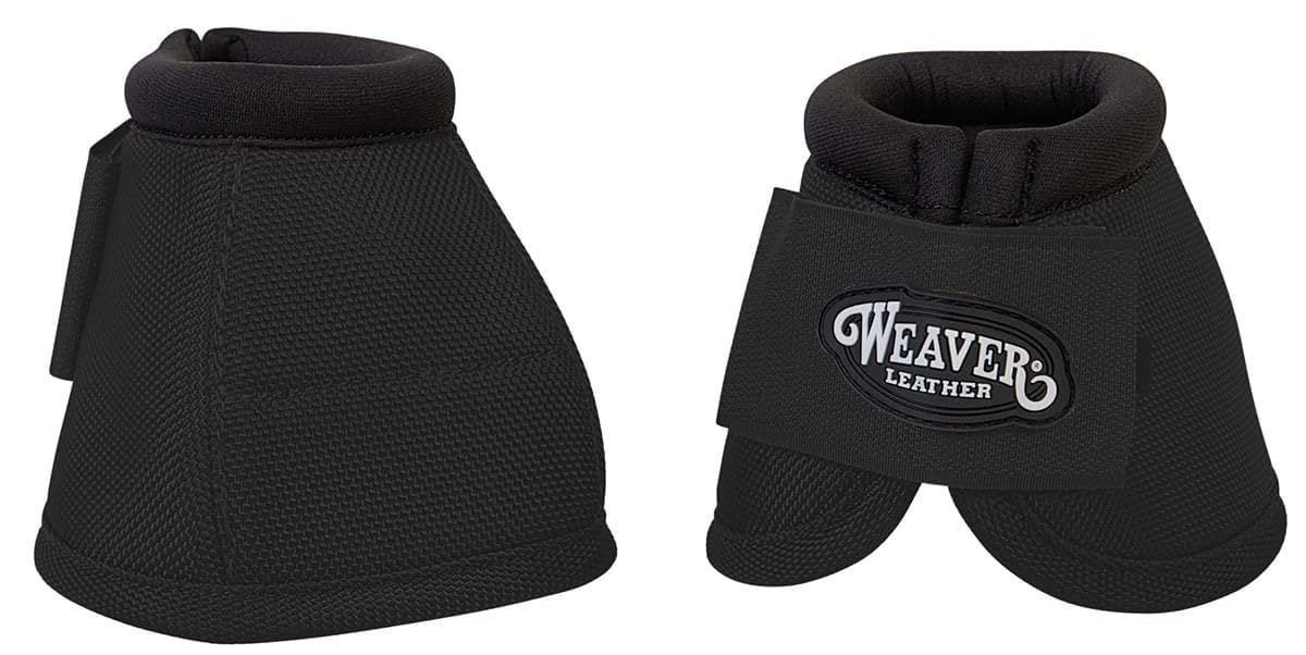 Weaver Leather Ballistic No-Turn Bell Boots, Black, Medium — view 6