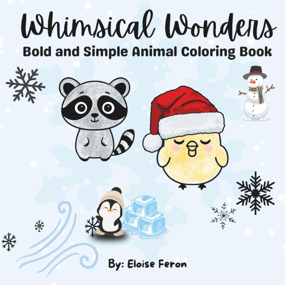 Whimsical Wonders: Bold and Simple Animal Coloring Book