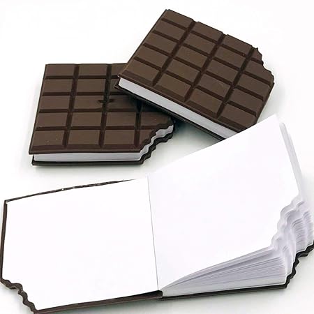 Niche Code - Chocolate Shaped Personal Diary/Desk Notepad Memo Book Small Diary (Brown) - Best for Gifting
