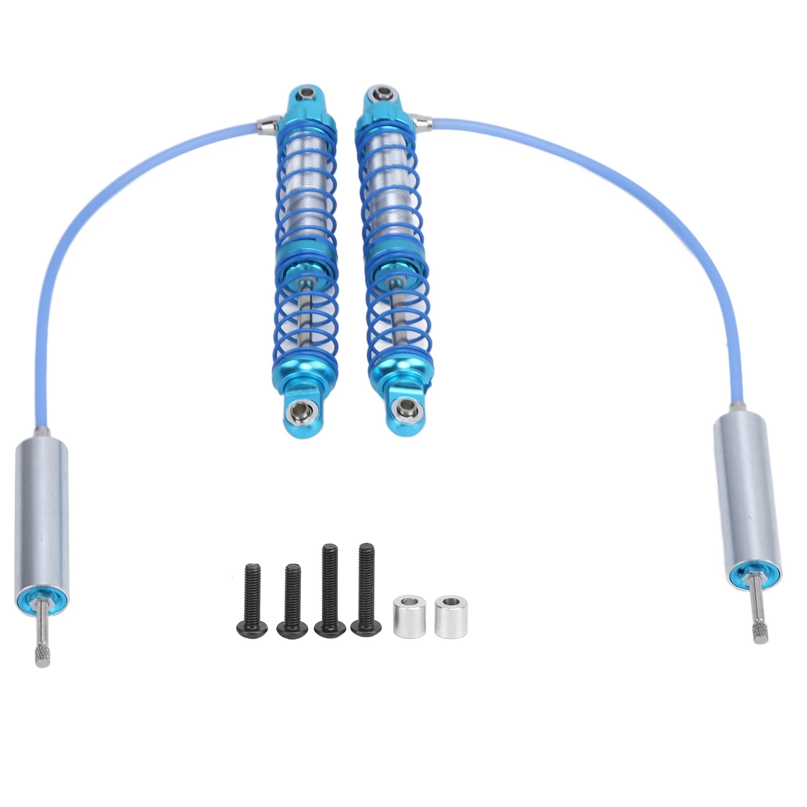 Adjustable Shock Damper, Double Spring Design CNC Machined Blue for 1/10 RC Car Mode (110mm)