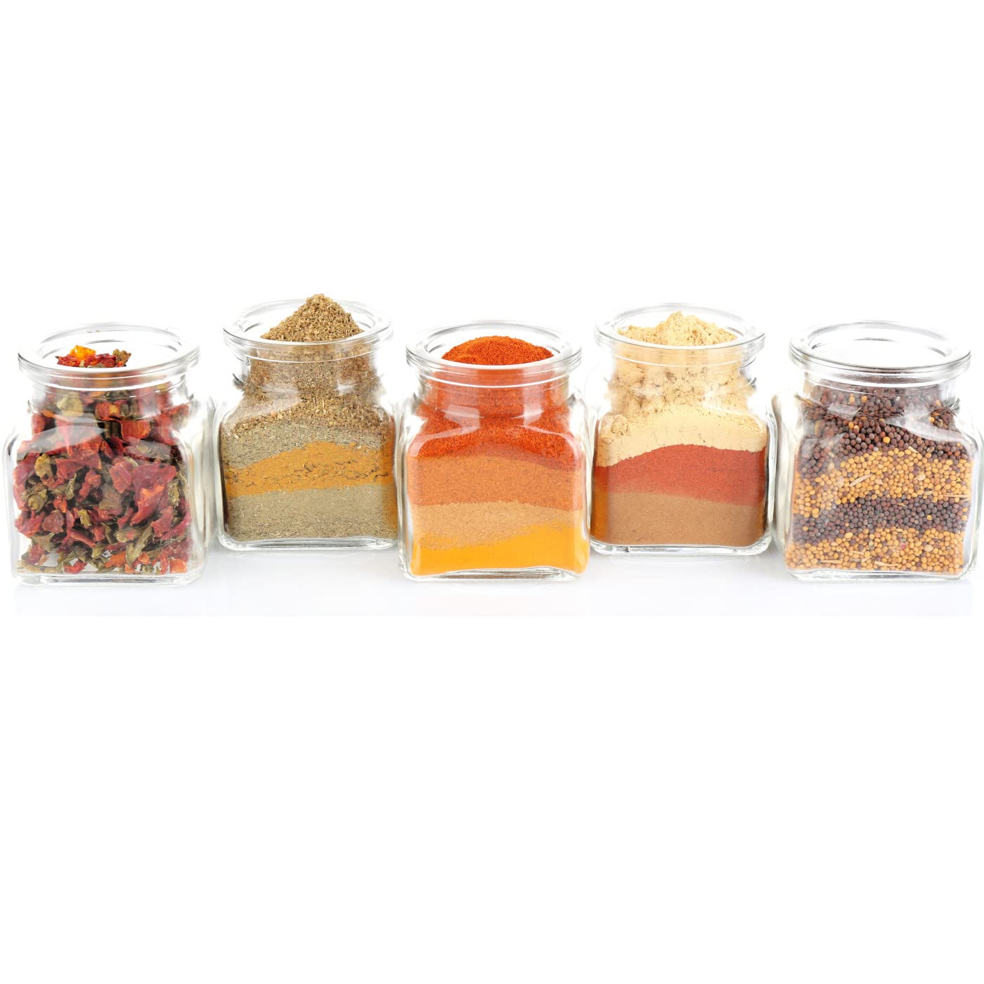 gouveo Set van 24 kruidenpotjes 120 ml vierkant met kurk - Kleine kurkpotjes met kurkstop - Lege voorraadpotjes voor kruiden, specerijen - Kleine glazen pot gouveo Set van 24 kruidenpotjes 120 ml vierkant met kurk - Kleine kurkpotjes met kurkstop - Lege voorraadpotjes voor kruiden, specerijen - Kleine glazen pot