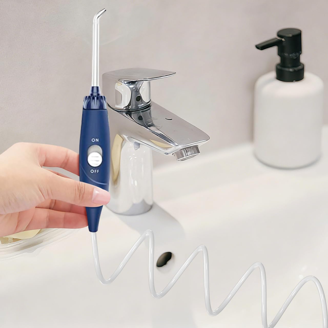 CALLARON Water Flosser Replacement Hose Compatible with Waterpik Wp-100 Wp-660 Oral Irrigator Tube 44.29In Dental Flosser Hose Replacement Part Easy Installation Durable Material