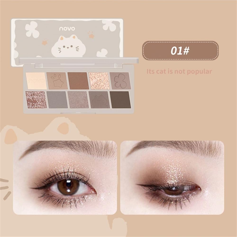 Amazon.co.jp: [Plokgjely] アイシャドウパレット 韓国 人気 可愛い 10