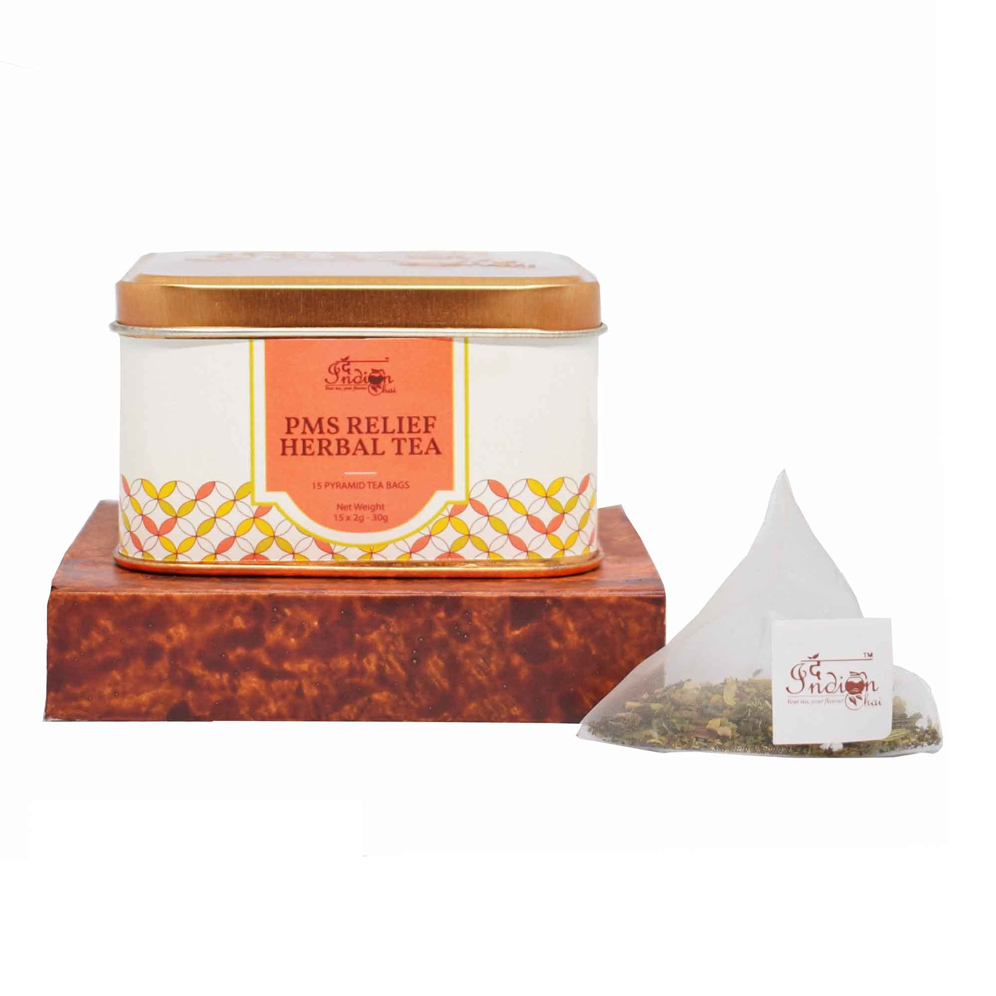 The Indian Chai – PMS Relief Herbal Tea 15 Pyramid Tea Bags with Ashwagandha, Shatavari, Dandelion & Maca Root, Supports Healthy Cycle and Eases Discomforts (B08C9J3HQM) Amazon Price History, Amazon Price Tracker