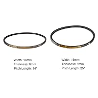 Vista 2 de uxcell M-24 A-25 Drive V-Belt 24" 25" Longitud de paso Industrial Power Rubber Transmisión Belt 2pcs