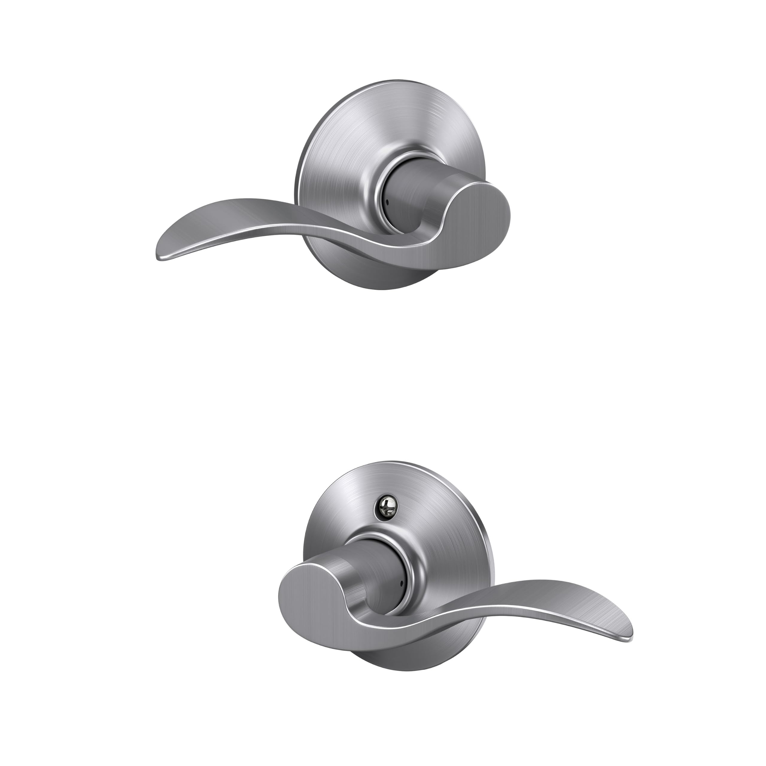 Schlage Accent Hall/Closet Passage Door Handle, Reversible, Satin Chrome