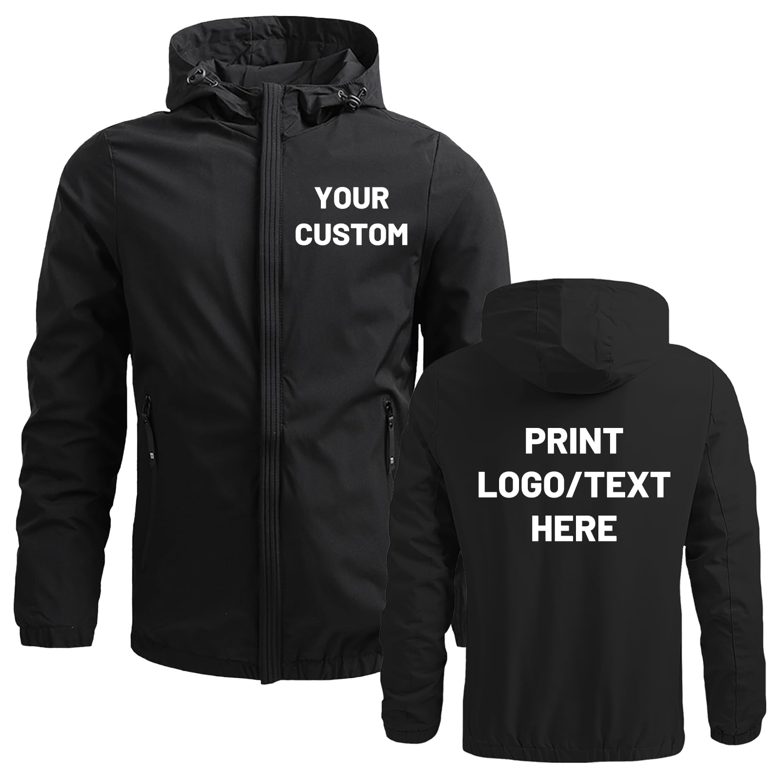Veste coupe-vent en softshell personnalisée pour homme - Créez votre propre manteau coupe-vent léger et respirant