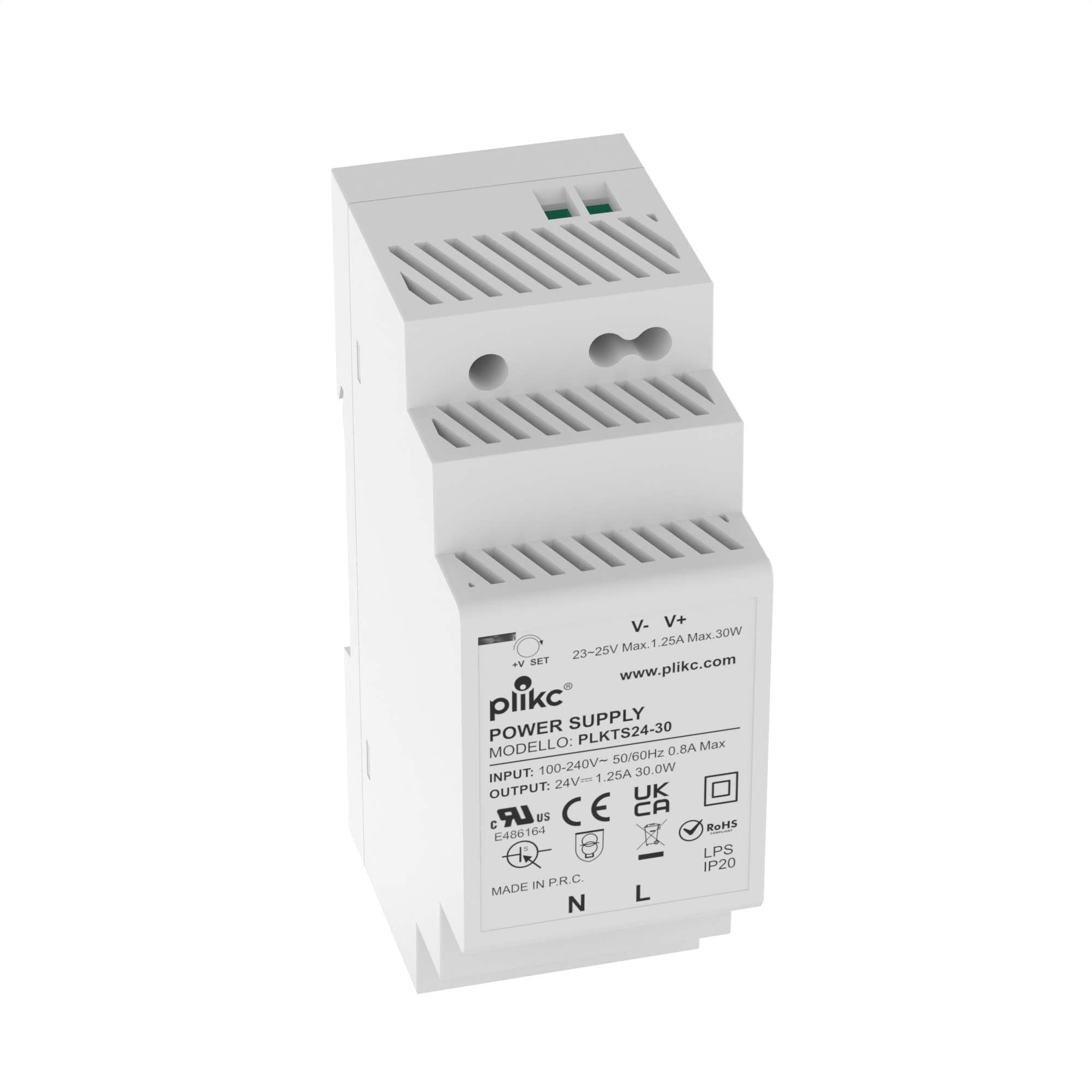 Plikc - Alimentation à découpage modulaire tension réglable (24 Vdc -1,25 A - 30 W)