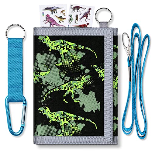 Artist's Dream Kids Wallet For Boys & Girls 4-12,Toddler Wallet With Coin Pocket,Outdoor Sports Wallet For Kids (Dinosaurs) #TOP10
