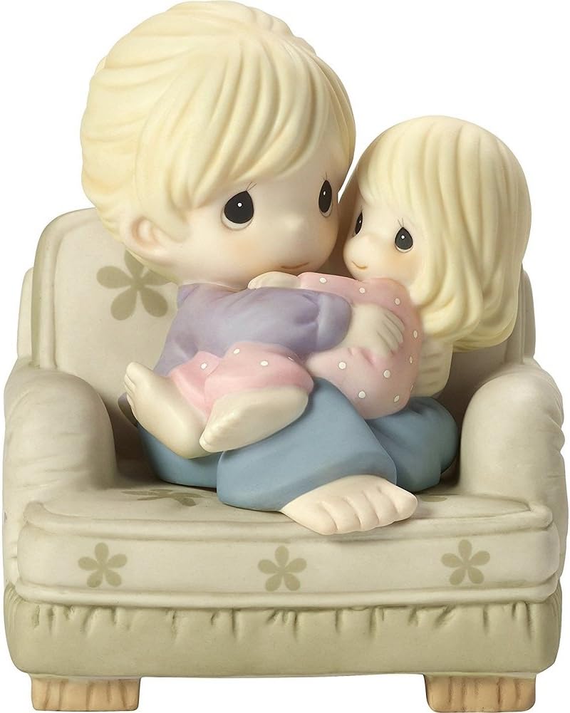 Precious Moments Nestled in Your Love Mother & Daughter In Chair Bisque Porcelain Home Decor Collectible Figurine 1737