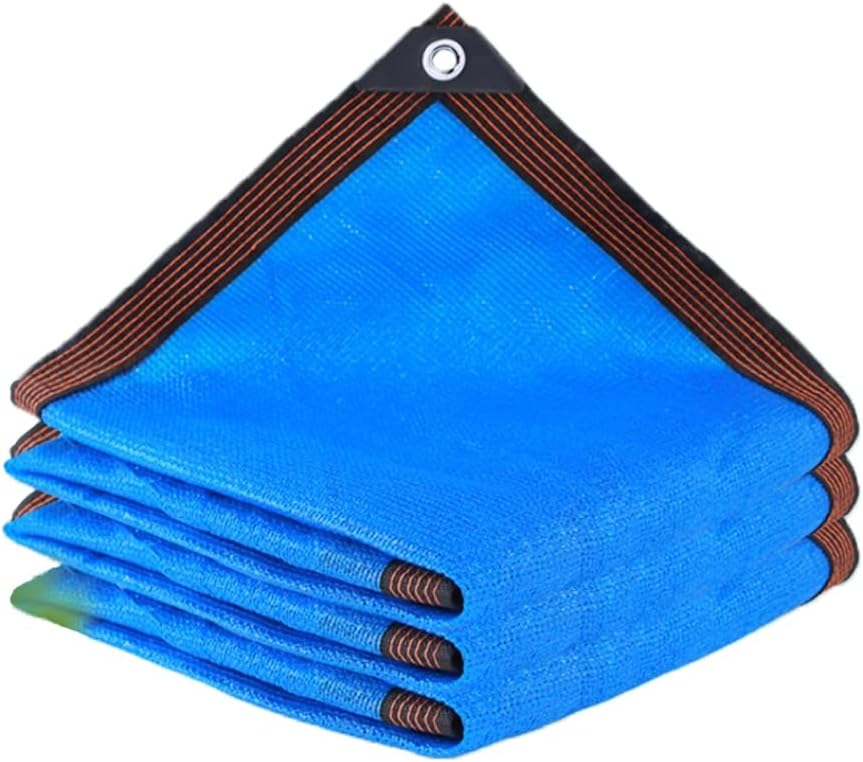 Shade Net Sunblock Shade Cloth, Outdoor Sunshade Fabric Net with Grommets, Blue Sun Shade for Greenhouse Plants Vegetables Garden Courtyards Pergola(Size:5x7m)