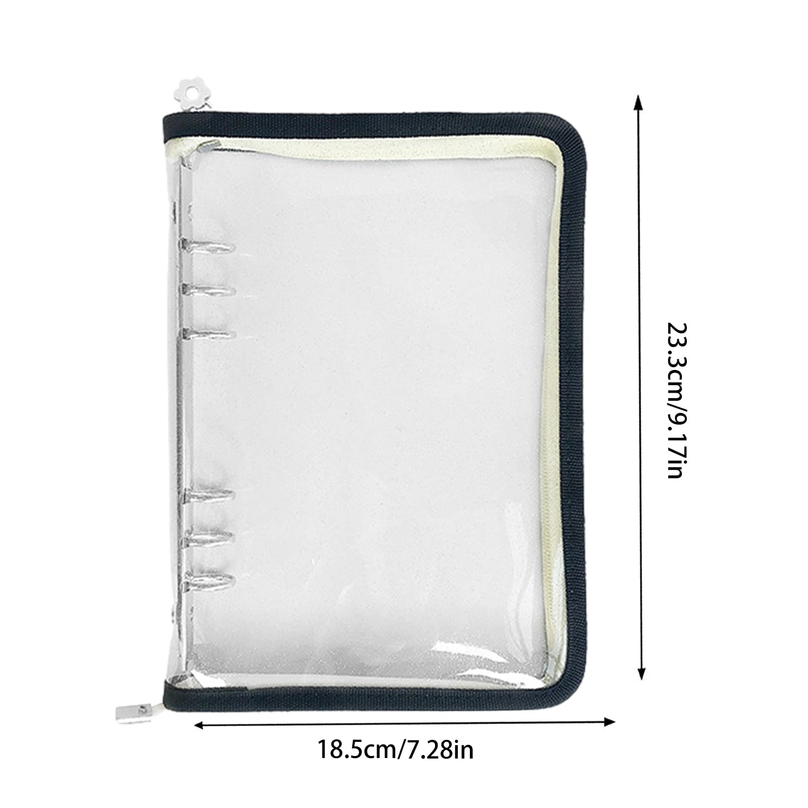 Couverture Transparente En PVC Pour Classeur à Fermeture éclair,A5