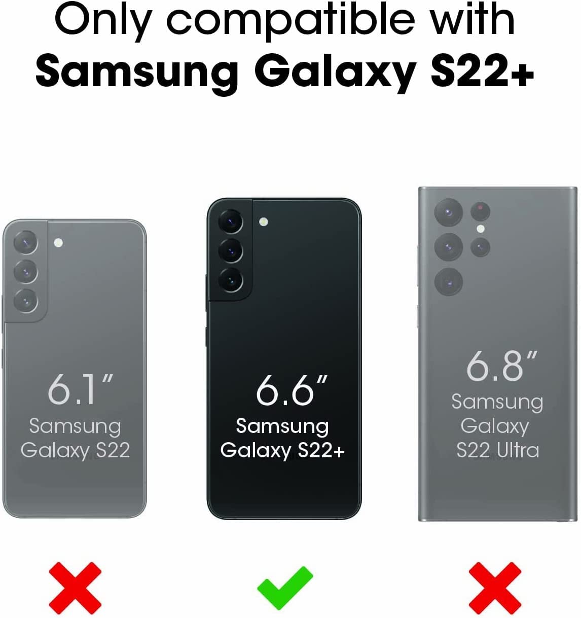 OtterBox Commuter Series Case for Samsung Galaxy S22+ (Only) - Non-Retail Packaging - Black