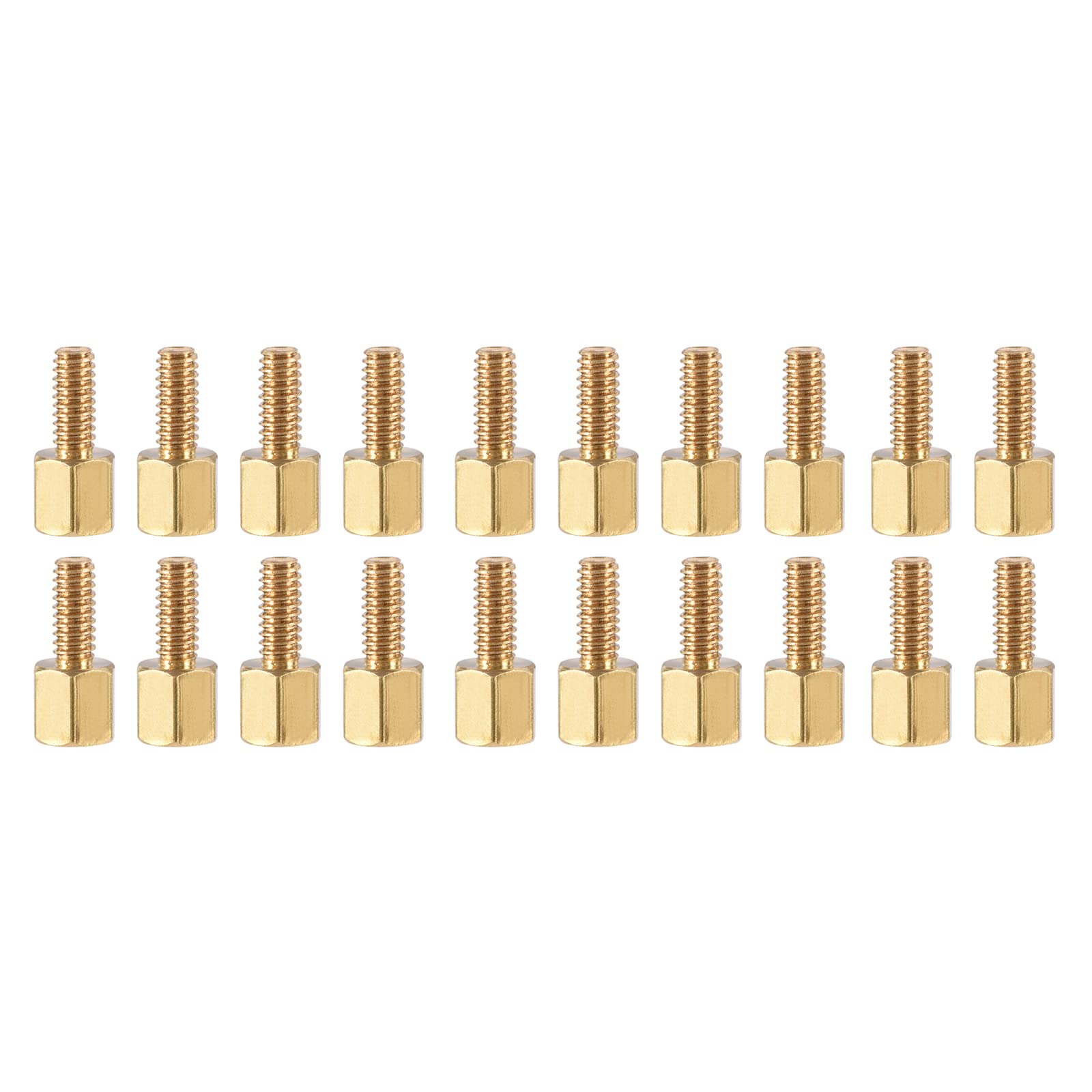 YOKIVE 20 Pcs M2.5 Standoff Screws, Brass Hex PCB Standoffs, Keep Height Consistent, Great for Motherboard (Gold Tone, 4mm+6mm)-image-35