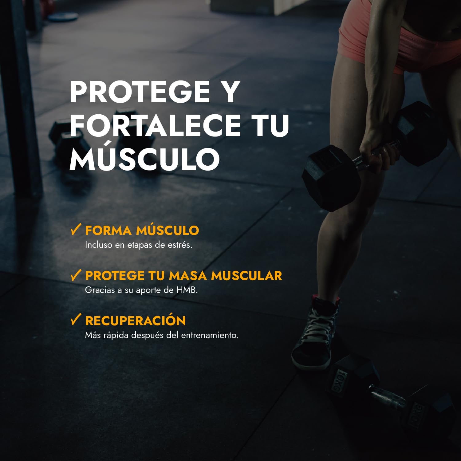 amlsport de Ana Maria Lajusticia Whey Protein + HMB | Mantener y Aumentar la Masa Muscular | Recuperación Post‑Entreno | Sabor Capuchino | Sin Gluten | 520 g en Polvo | Suplementación Deportiva |