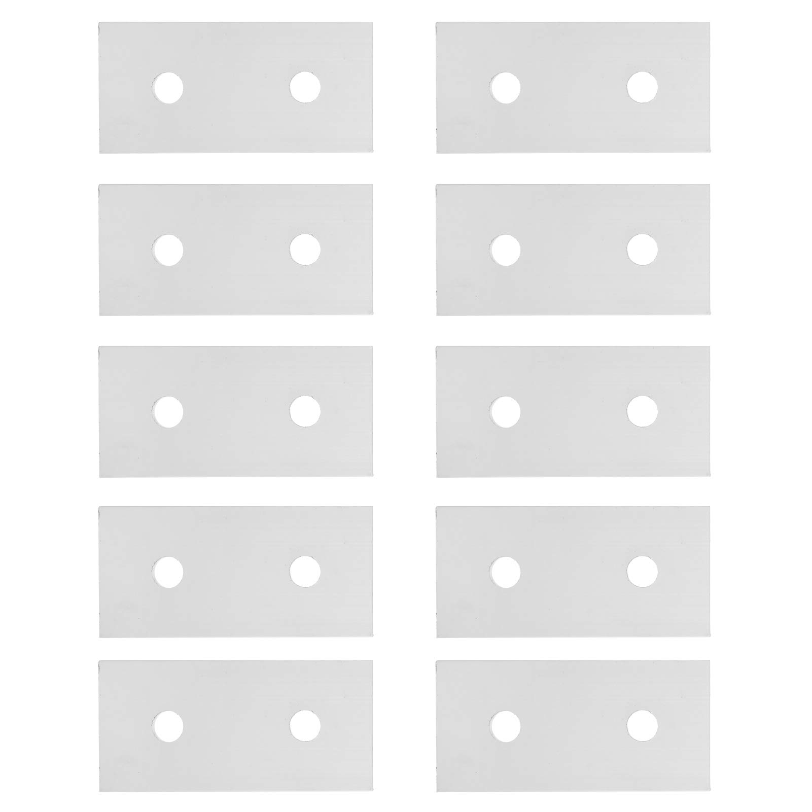 10 Pezzi Piastra Giunzione Alluminio 4040 per Connessione Verticale 2 Fori Superficie Ossidata Dimensioni 80x38mm Spessore 6mm Profili Struttura Telaio per Montaggio Strutturale in Alluminio