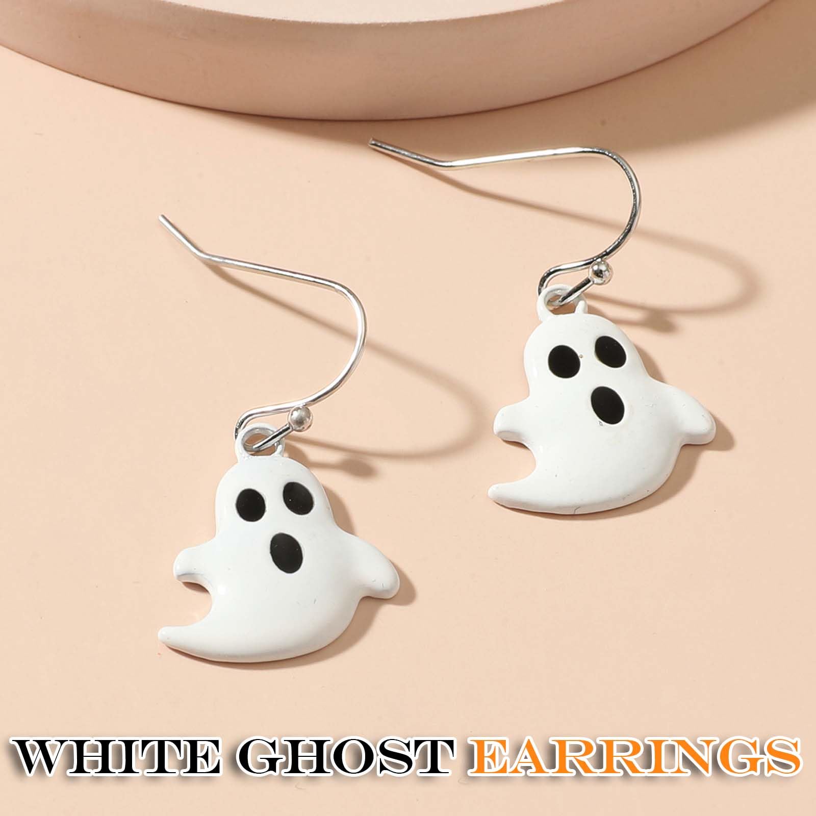 3 Pares Pendientes Halloween, Halloween Calabaza Fantasma Araña Pendientes para Mujeres, Accesorios Vampiro Mujer, Novedosas para Regalos, Decoración de Brujas
