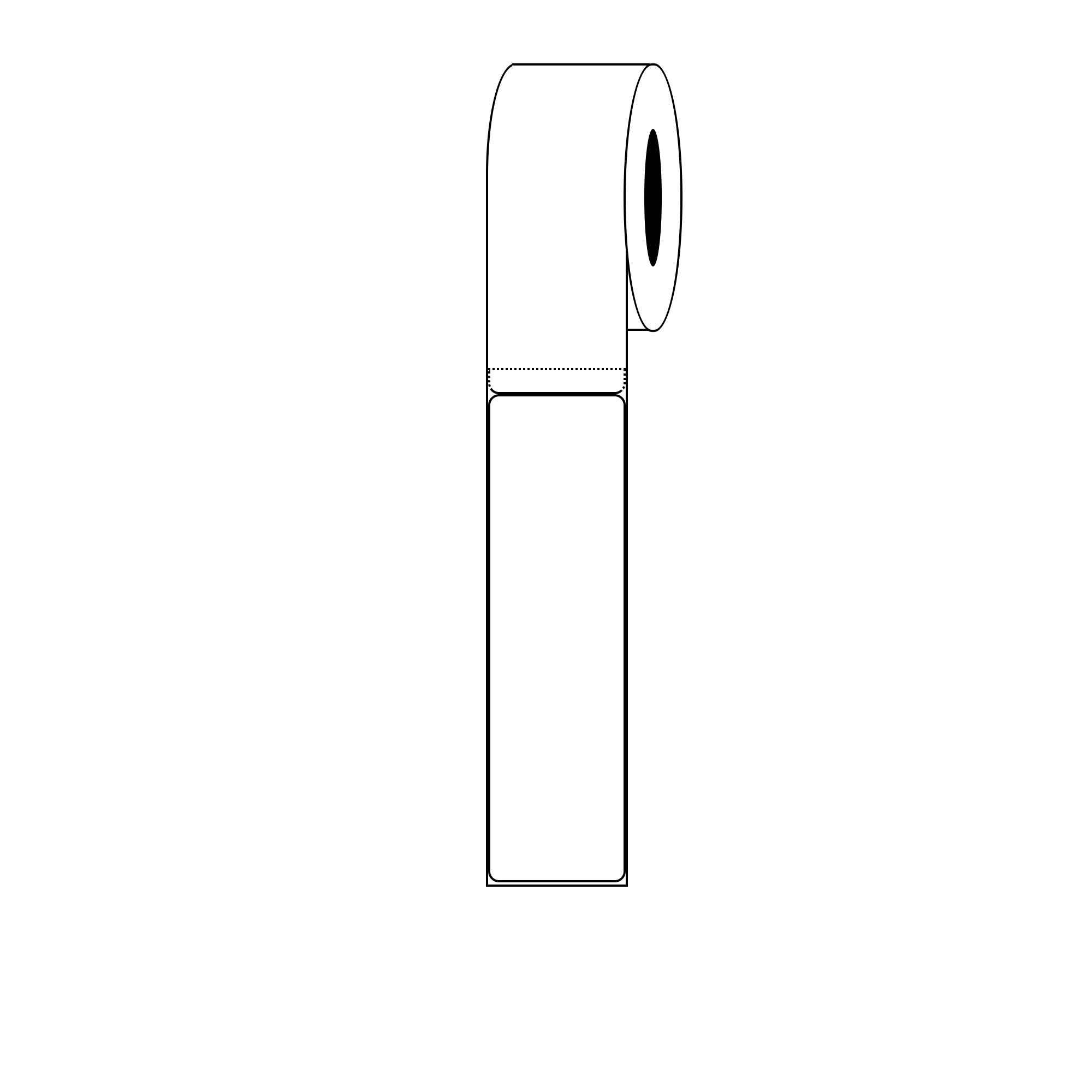Kenco Premium 3" X 11" Standard Gloss Paper Roll-Fed Inkjet Labels. Compatible with Primera LX800, LX810, LX900 & LX910 Printers. 250 Labels per Roll on a 3" Core and 6" Outer Diameter.