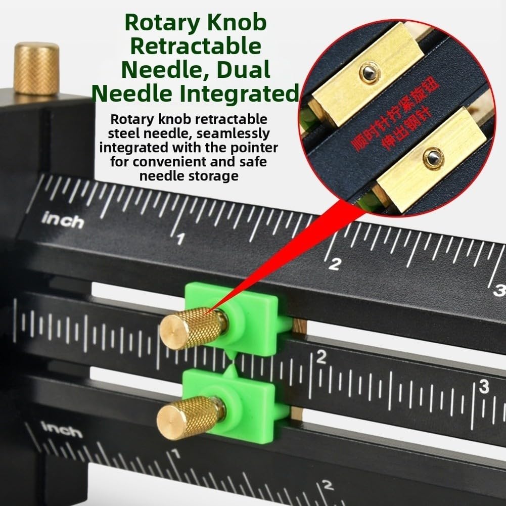 Righello T in Lega Alluminio con Aghi Doppia per linea Righello