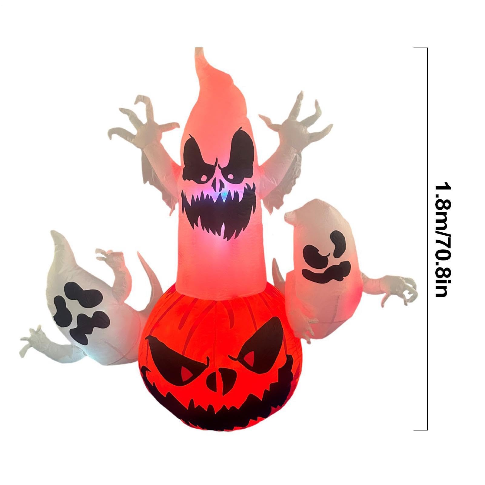 Ogród duch nadmuchiwane dekoracje na Halloween na zewnątrz, światło