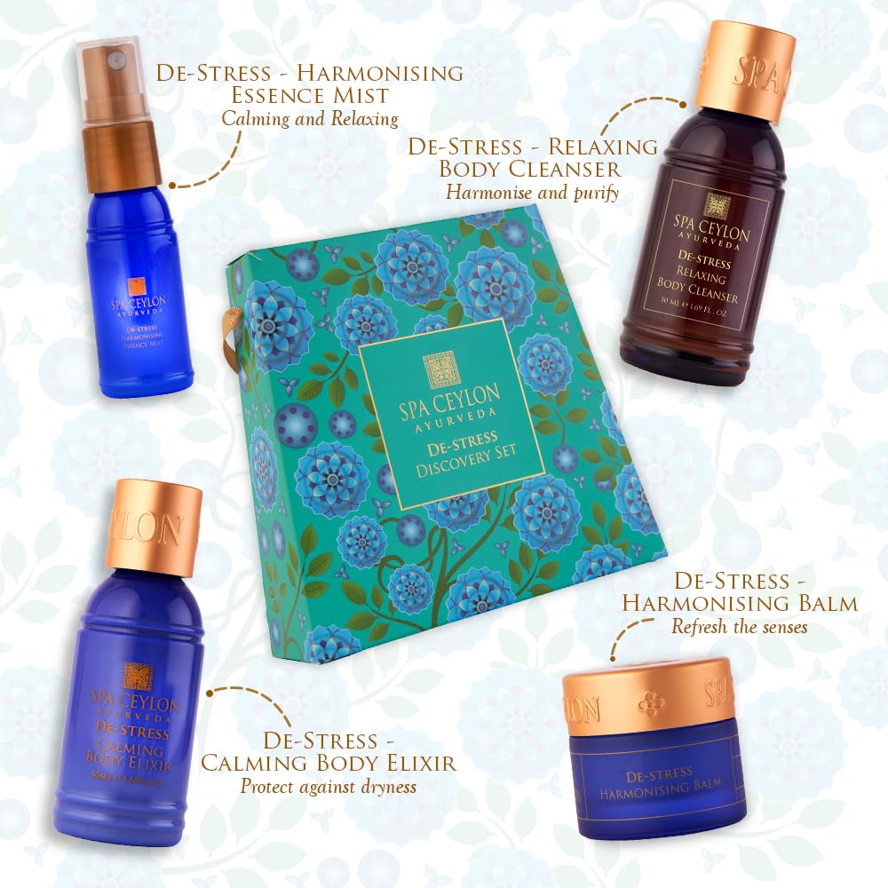 SPA CEYLON De-stress Discovery Set | Ayurvedic Spa Kit for Body