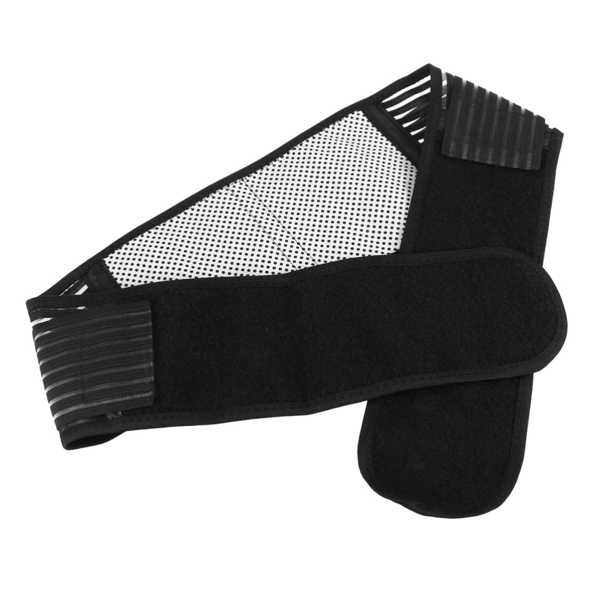 IWOWHERO Portable Adjustable Magnetic Therapy Lumbar Brace Belt Self Heating Back Support for Relief Black for Rehabilitation and Lower Back Protection