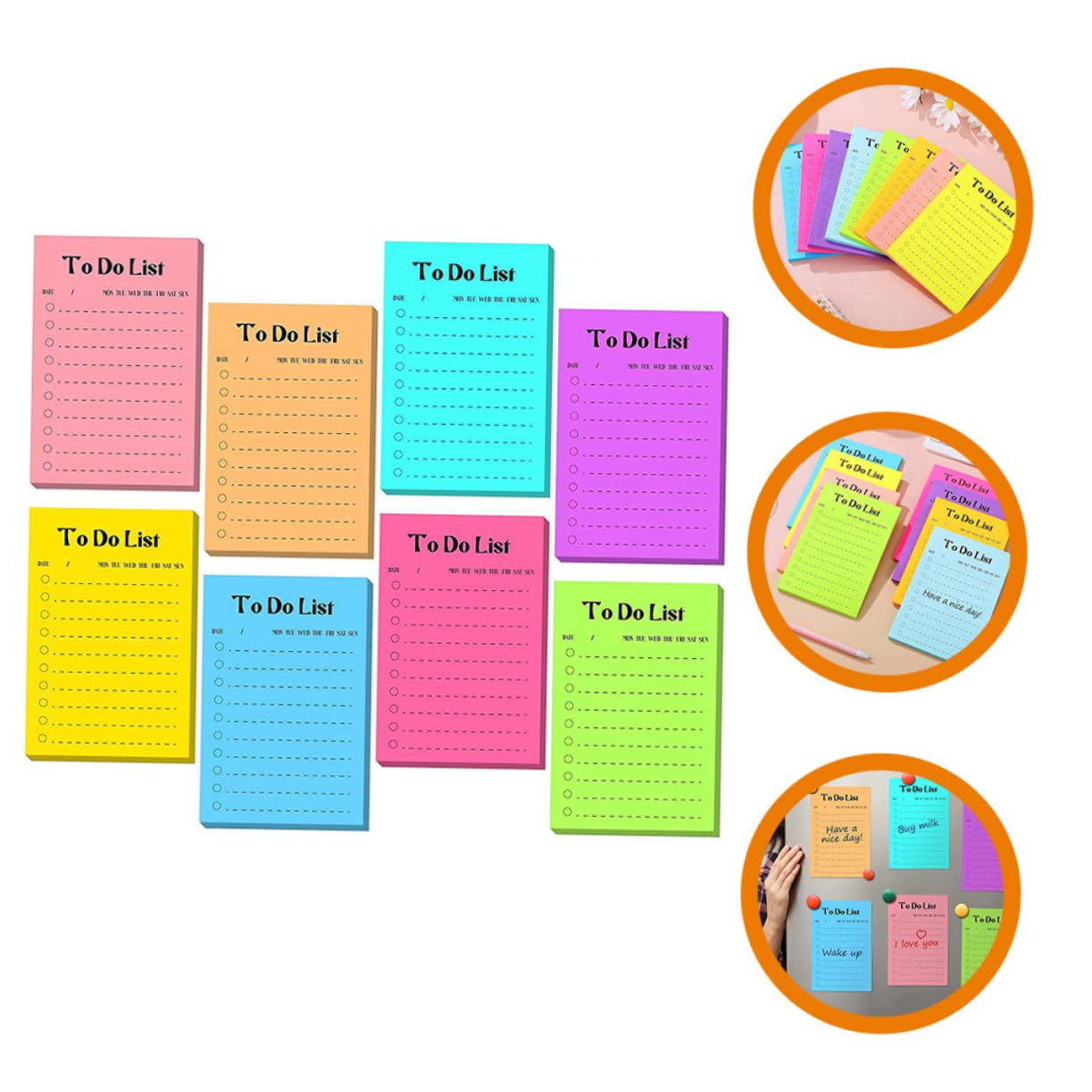 Block Notes Fluorescenti Adesivi Portatili 16 Pezzi Carta Promemoria
