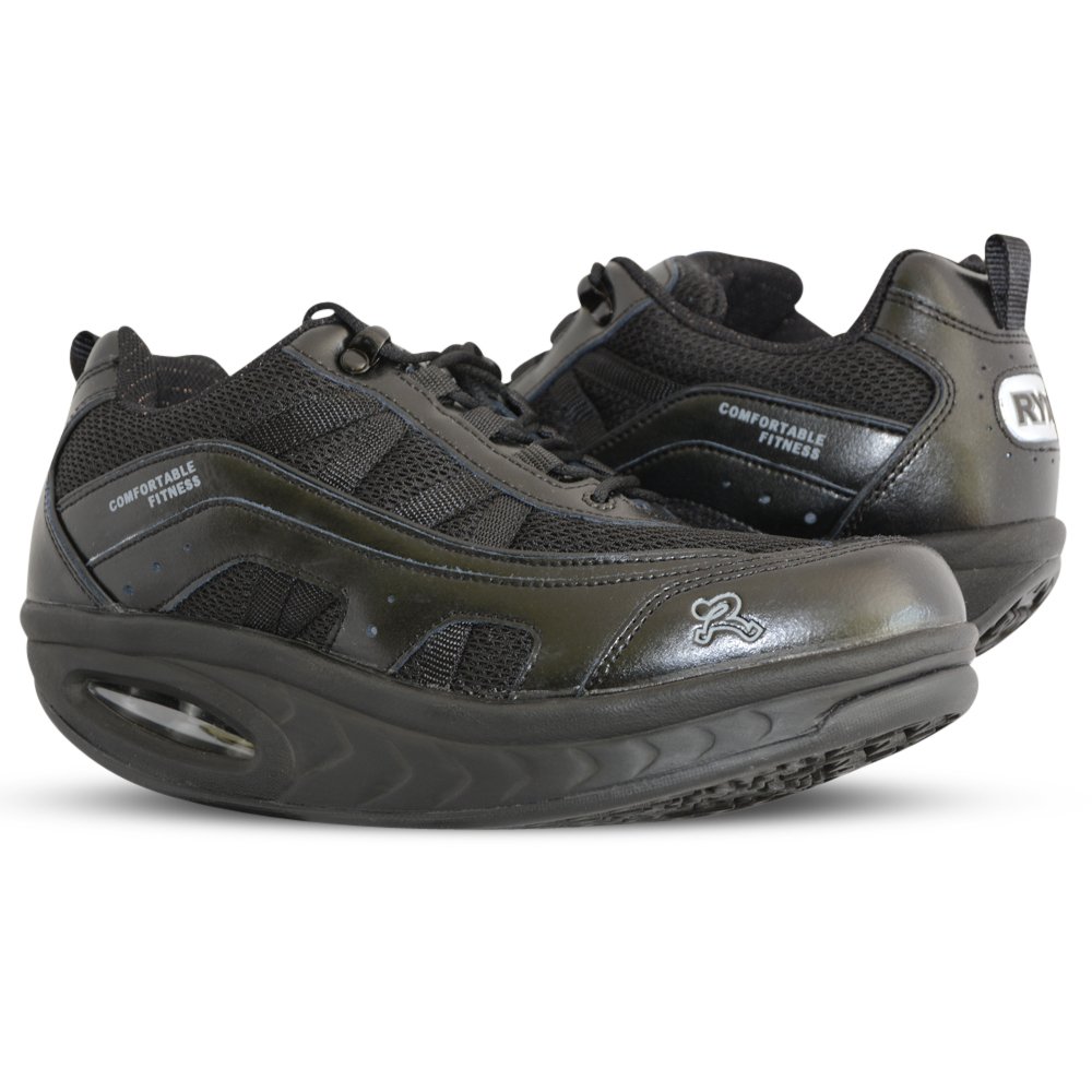 Ryn Sport Walking Shoes - Unisex (10 (M) US Women's / 9 (M) Men's US, Black)