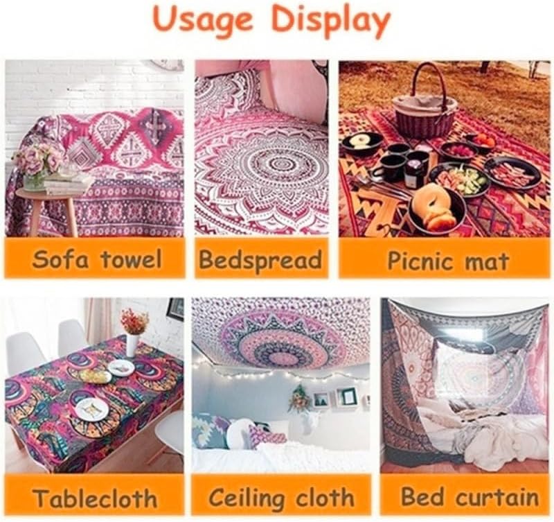 Miniatura 7 de HOKMAH Bonito tapiz colorido de anime, Kawaii japonés divertido diseño de dibujos animados para niñas, tapiz rosa para sala de estar, dormitorio,