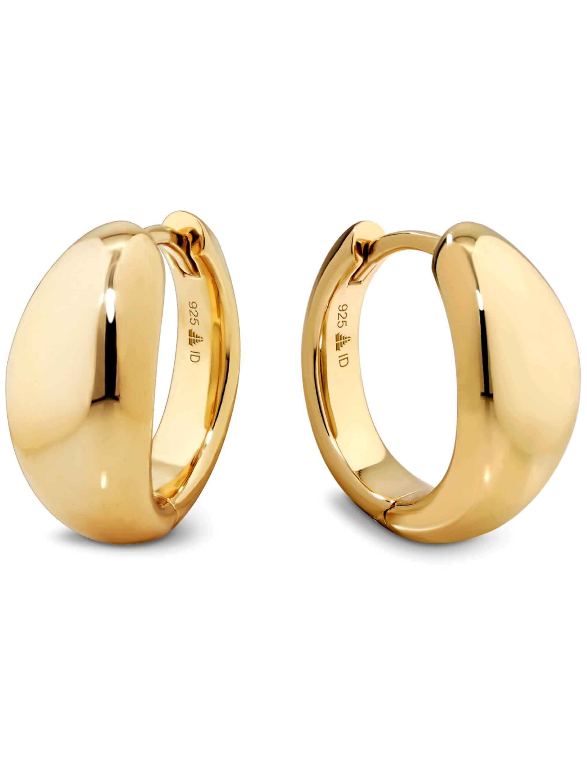 DEVATA Gold or Rhodium Plated Sterling Silver 925 - Hoop, Huggie, Stud, Drop Earrings for Women – Heart, Knot, Clover, Infinity, Mariner, Cable, Daisy, Rope, Ribbed, Dome