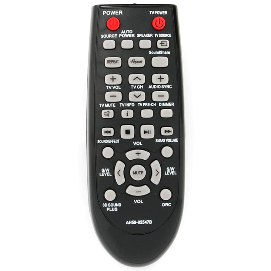 Vinabty新しいah59???02547b交換リモートFits for Samsungホームシアターサウンドバーシステムah59?02547b hwf450za hwf450?hwfm45?hwfm45?C hw- Amazon.com: AH59-02547B Soundbar Remote Control Replacement