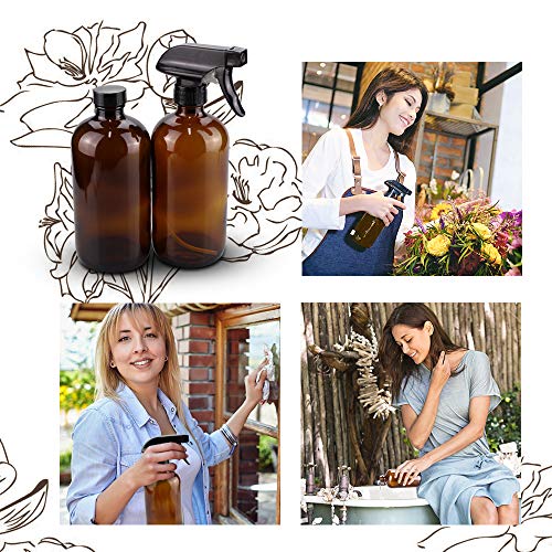 BonyTek Glass Spray Bottle Kit×12 (2×16oz, 2×4oz, 8×2oz), 12×10ml Roller Bottles, Anti UV, Multi Size and Versatile… - Image 3