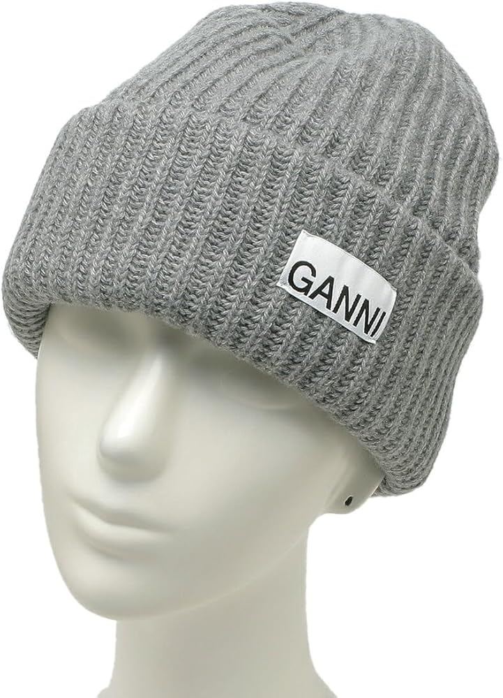 GANNI グレー ニット帽 Amazon | [Ganni] [ガニー] 帽子 ニット帽 ビーニー グレー レディース