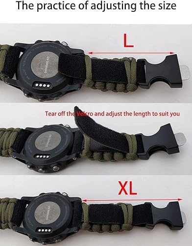 Miniatura 4 de Onewly Compatible con Garmin Instinct Watch Bands, cuerda de supervivencia para exteriores, correa de reloj de 0.866 in para Garmin Instinct 2