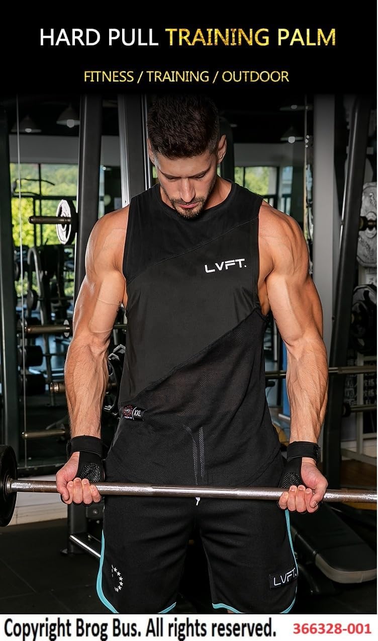 Weight Lifting Workout Gym Gloves with Wrist Support for Men and Women (L, Black) Material: Neoprene
