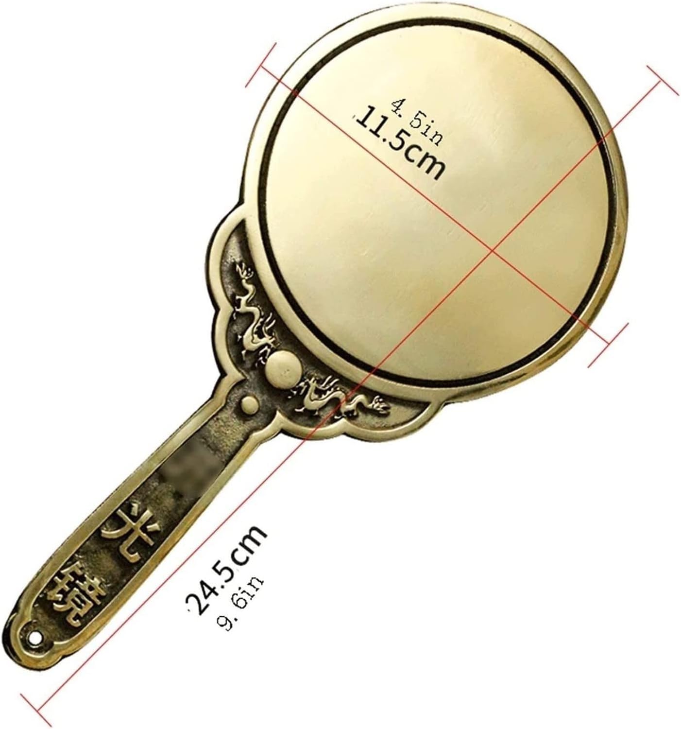 Tradycyjne lustro Bagua, taoistyczne wklęsłe lustro Bagua, tradycyjne lustro Feng Shui Vintage lustro Starożytne lustro Bagua figurki buddyjskie rzemiosło dekoracyjne do domu lustro plotki